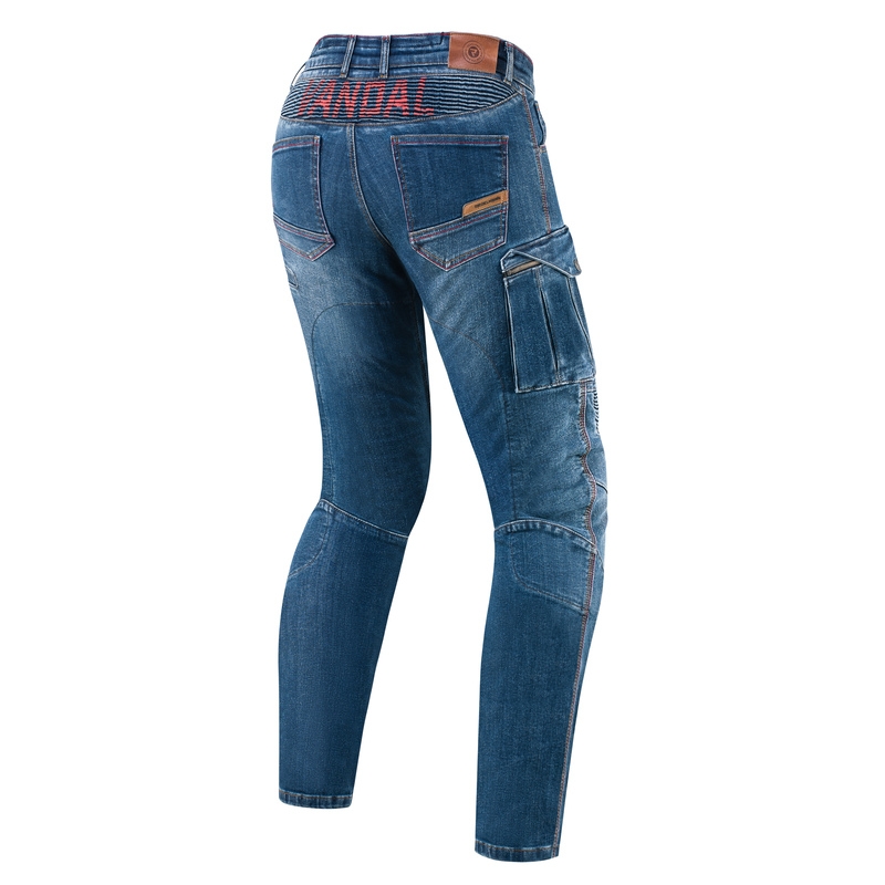 Vaqueros moto Rebelhorn Vandal azul lavado liquidación