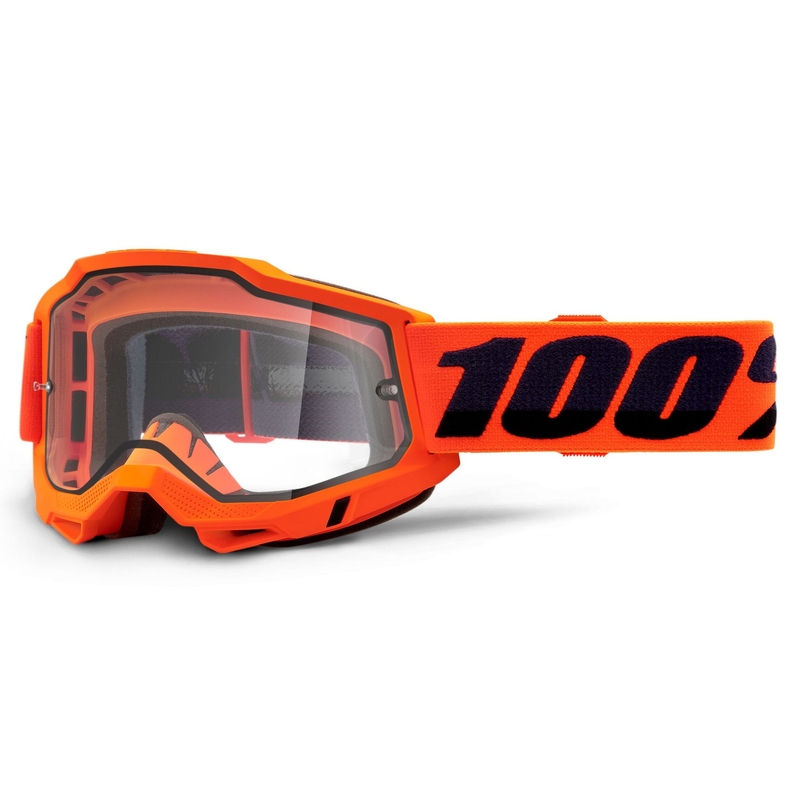Gafas de motocross 100% ACCURI 2 naranja (doble plexi transparente)