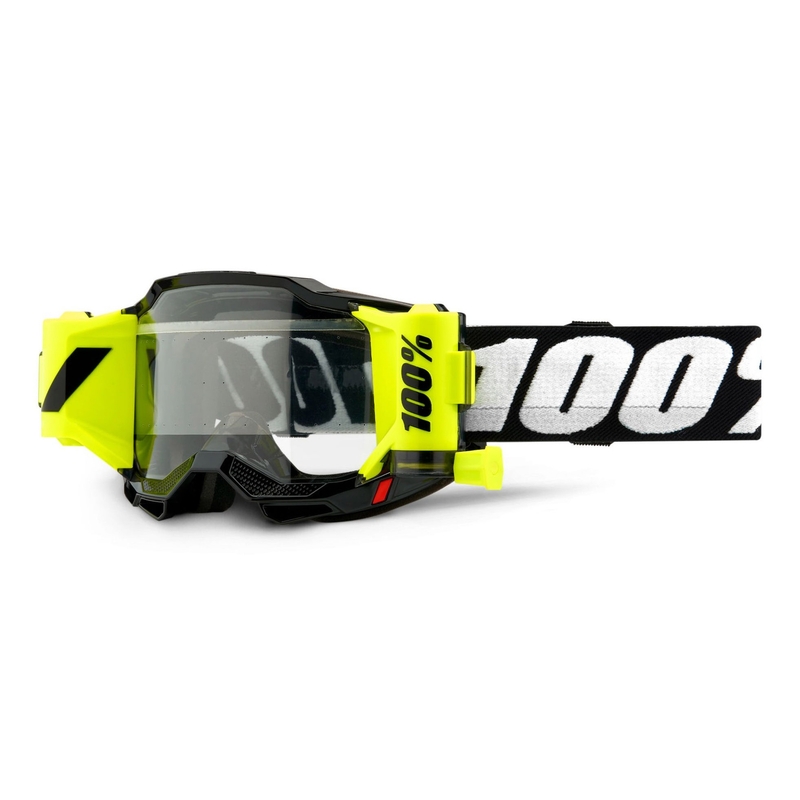 Gafas de motocross 100% ACCURI 2 Roll-Off negras (plexi transparente)