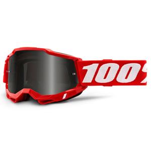 Gafas de motocross 100% ACCURI 2 rojas (plexi ahumado)