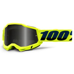 Gafas de motocross 100% ACCURI 2 amarillo fluo (plexi ahumado)