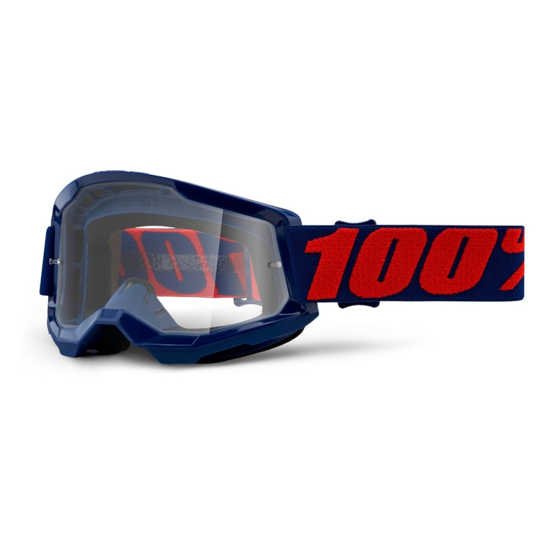 Motokrosové brýle 100% STRATA 2 Masego tmavě modré (čiré plexi)