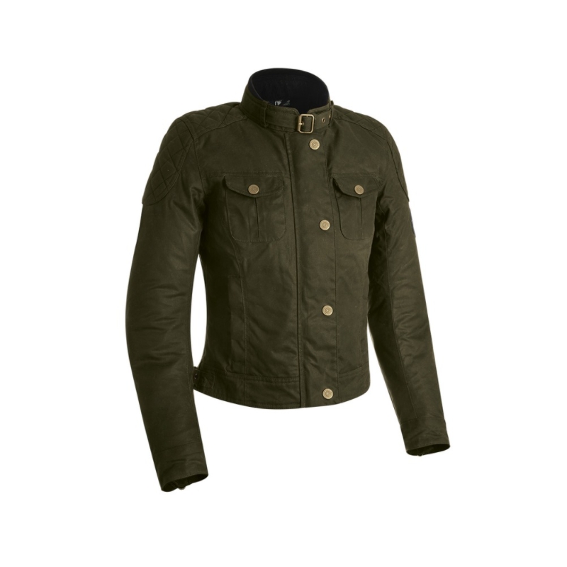 Chaqueta de moto Oxford Holwell para mujer Verde liquidación