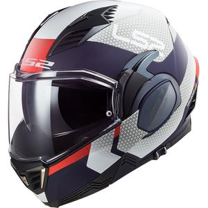 Casco de moto abatible LS2 FF900 Valiant II Citius azul-blanco-rojo