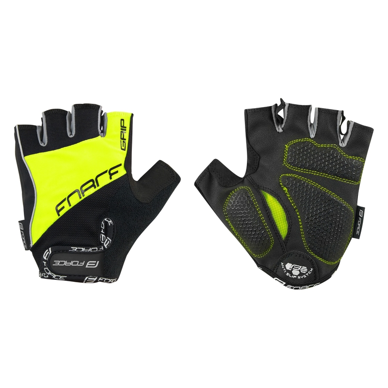 Rukavice FORCE GRIP černo-fluo žluté výprodej