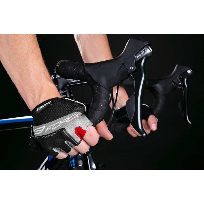Guantes FORCE Rival negro-gris liquidación