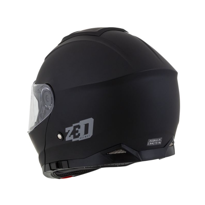 Casco de moto abatible ZED F18 negro mate