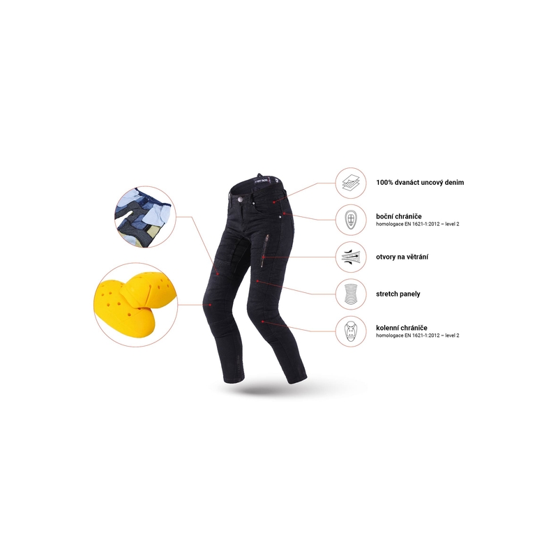 Vaqueros mujer Street Racer Stretch II Slim fit CE negro