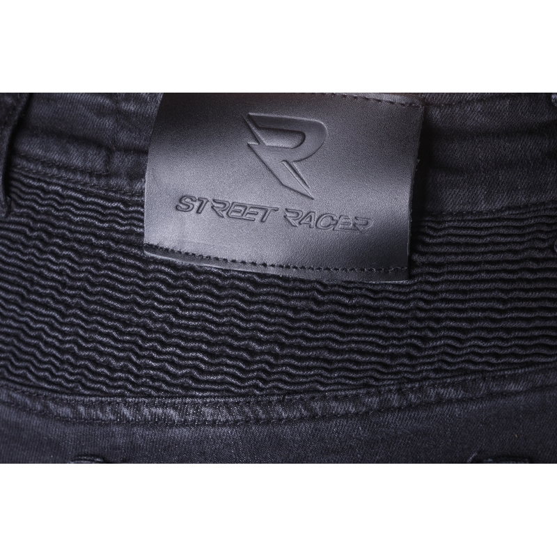 Vaqueros de moto recortados Street Racer Spike II CE Negro