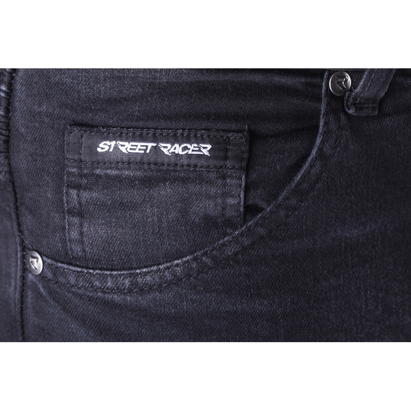 Vaqueros de moto recortados Street Racer Warior CE Negro liquidación