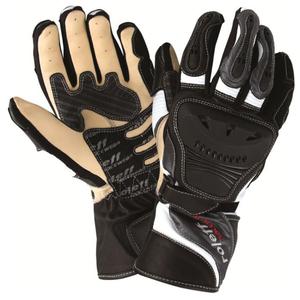 Guantes de moto Roleff Sachsenring blanco y negro