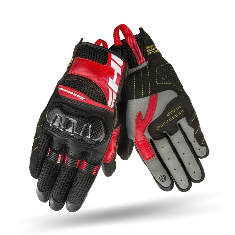 Guantes de moto Shima X-Breeze 2 negro-rojo