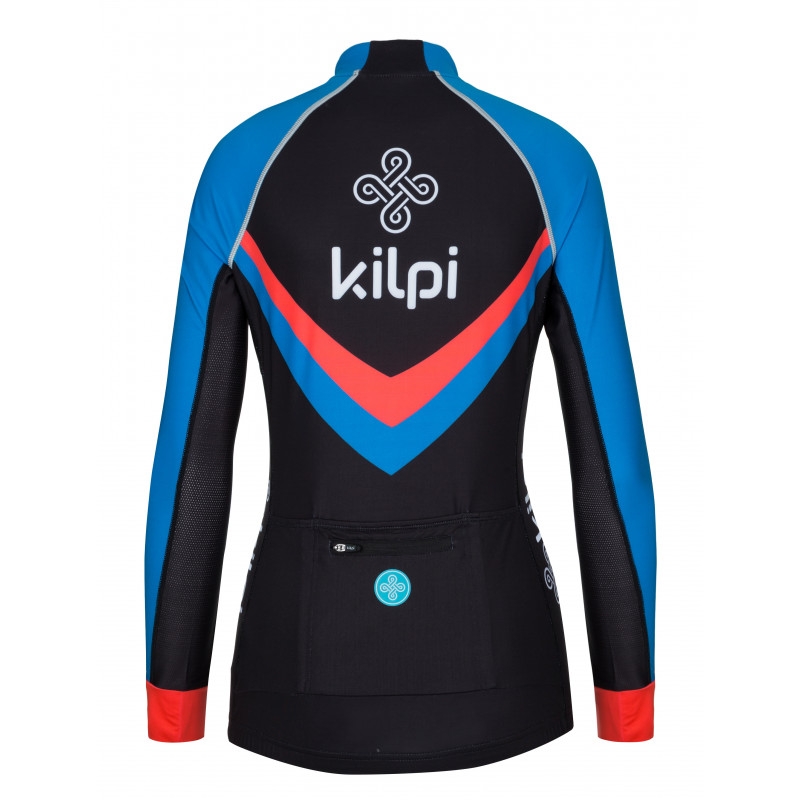 Maillot mujer Kilpi Rapita negro-rojo-azul - manga larga liquidación