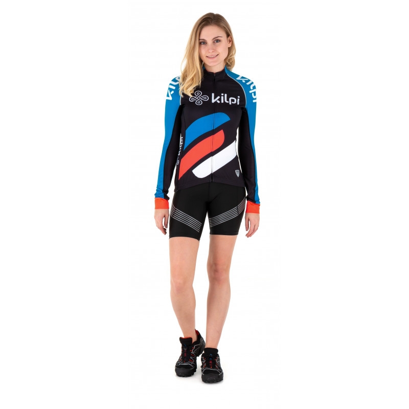 Maillot mujer Kilpi Rapita negro-rojo-azul - manga larga liquidación