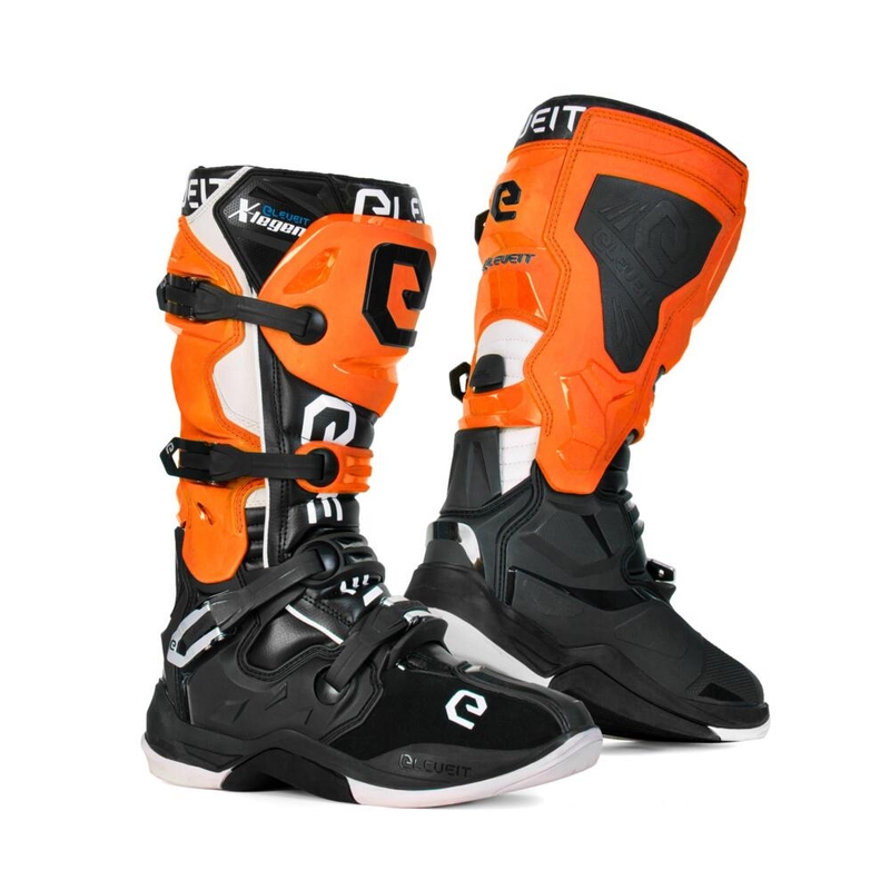 Botas de moto Eleveit X-Legend Negro-Naranja-Blanco liquidación