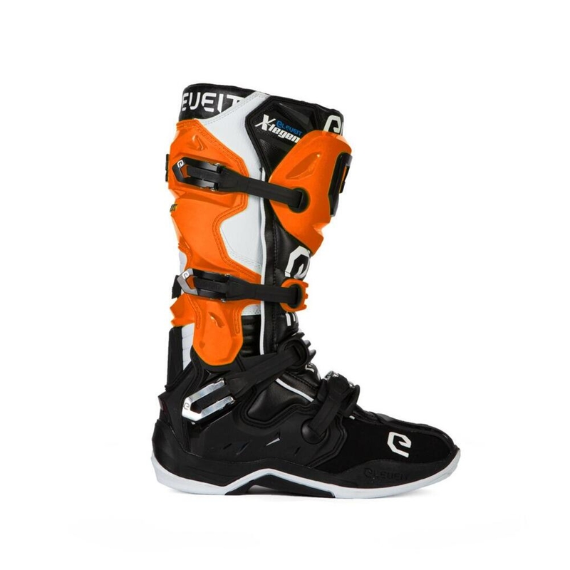 Botas de moto Eleveit X-Legend Negro-Naranja-Blanco liquidación