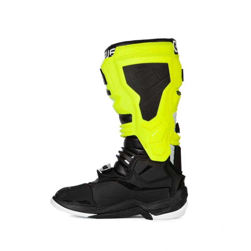 Botas de moto Eleveit X-Legend negro-amarillo fluorescente-blanco liquidación