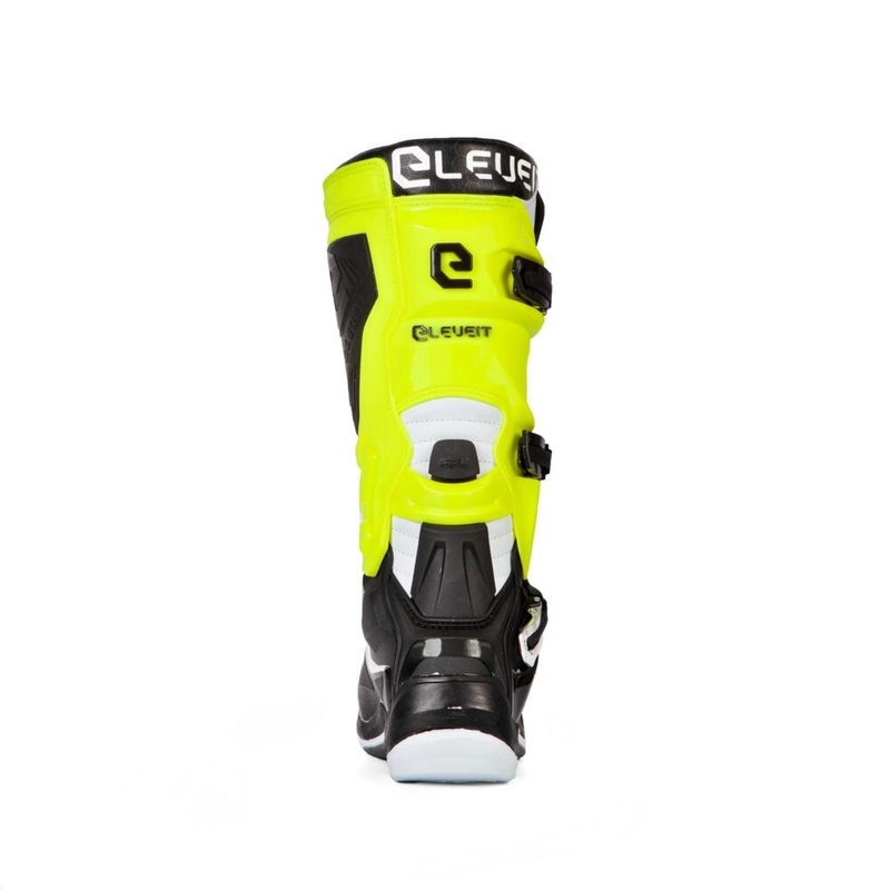 Botas de moto Eleveit X-Legend negro-amarillo fluorescente-blanco liquidación