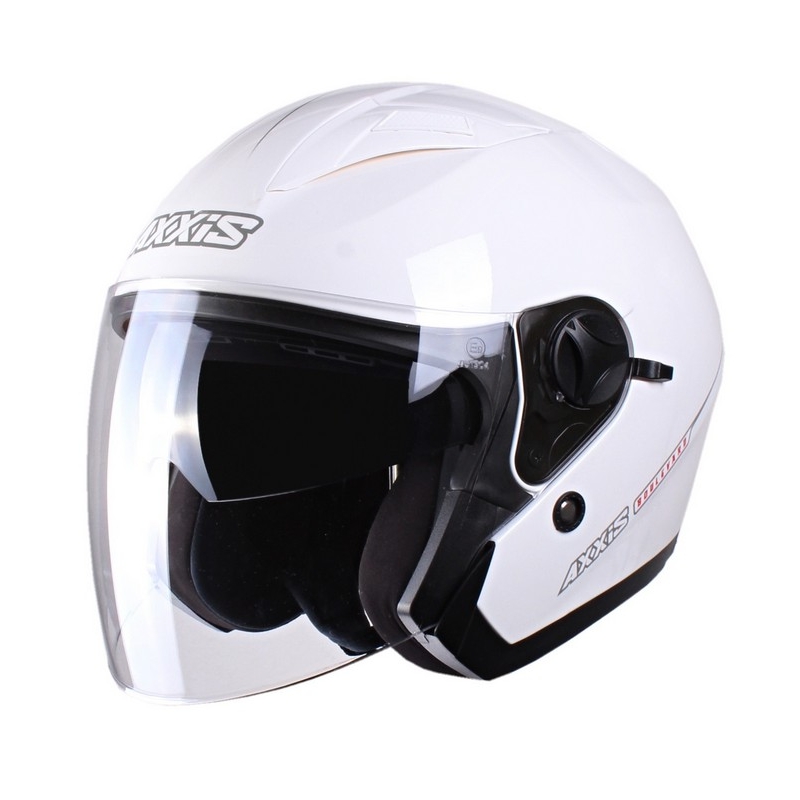 Přilba na motorku otevřená Axxis Boulevard bílá výprodej