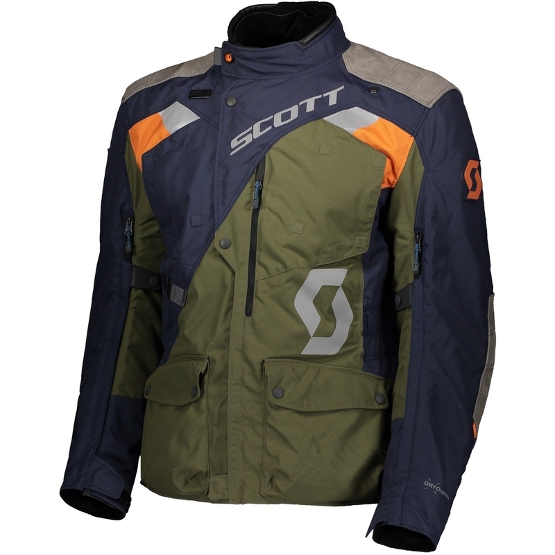 Chaqueta de moto SCOTT Dualraid Dryo azul-verde liquidación