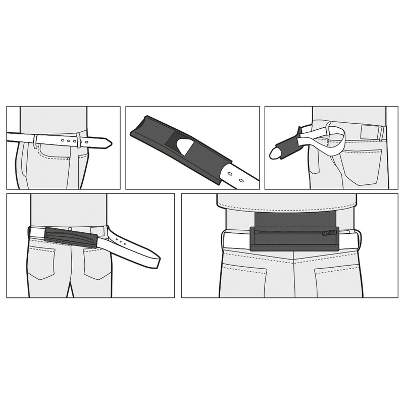 Cinturón para sujetar los pantalones a la chaqueta Oxford negro