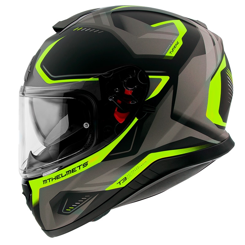 Integrální přilba MT Thunder 3 SV Turbine černo-šedo-fluo žlutá - II. jakost
