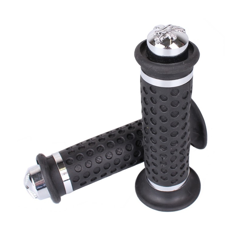 Puños de manillar R-TOOL negro-plata