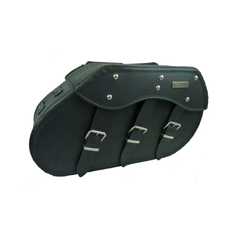Alforjas de cuero para moto Chopper RSA-7C