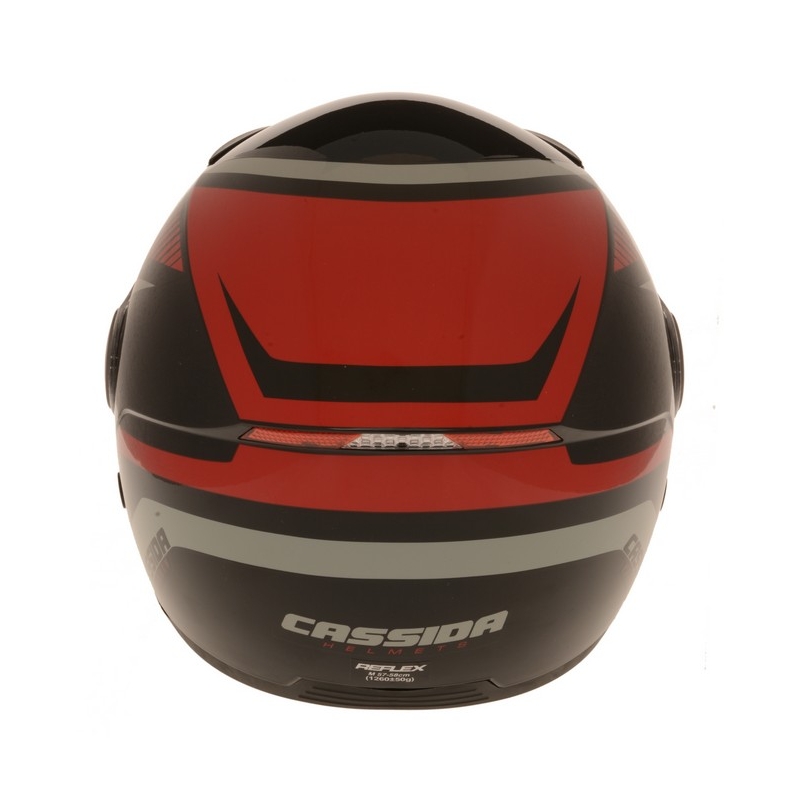 Casco de moto Cassida Reflex abierto negro-rojo-gris