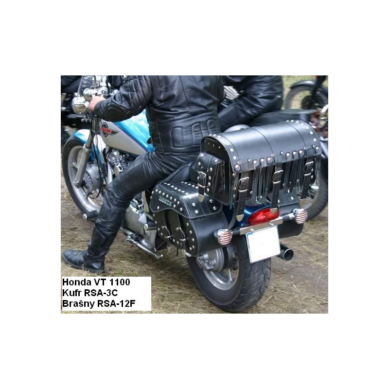 Alforjas de cuero para moto Chopper RSA-12F