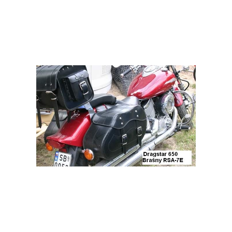 Alforjas de cuero para moto Chopper RSA-7A