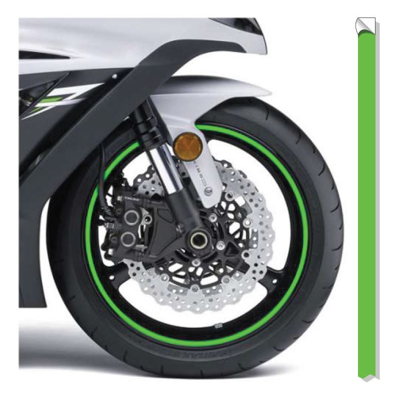 Cinta reflectante para llantas Print fluo green