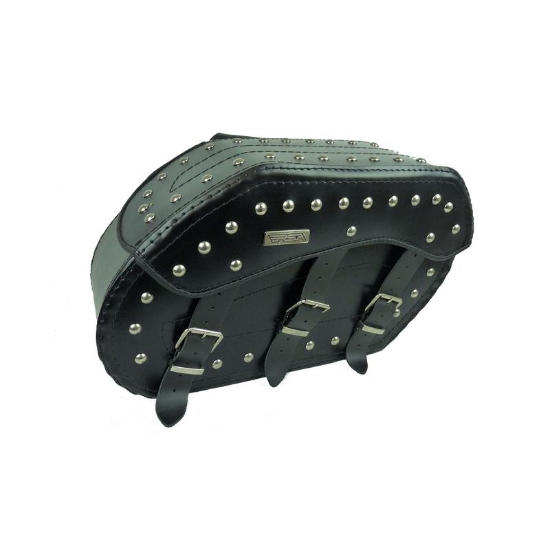 Alforjas de cuero para moto Chopper RSA-14H