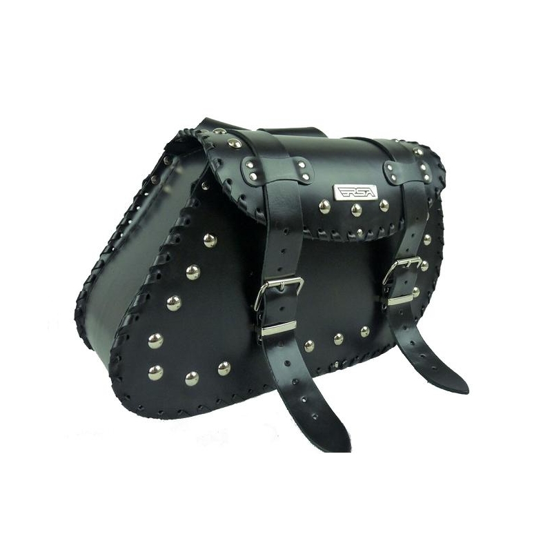 Alforjas de cuero para moto Chopper RSA-16B