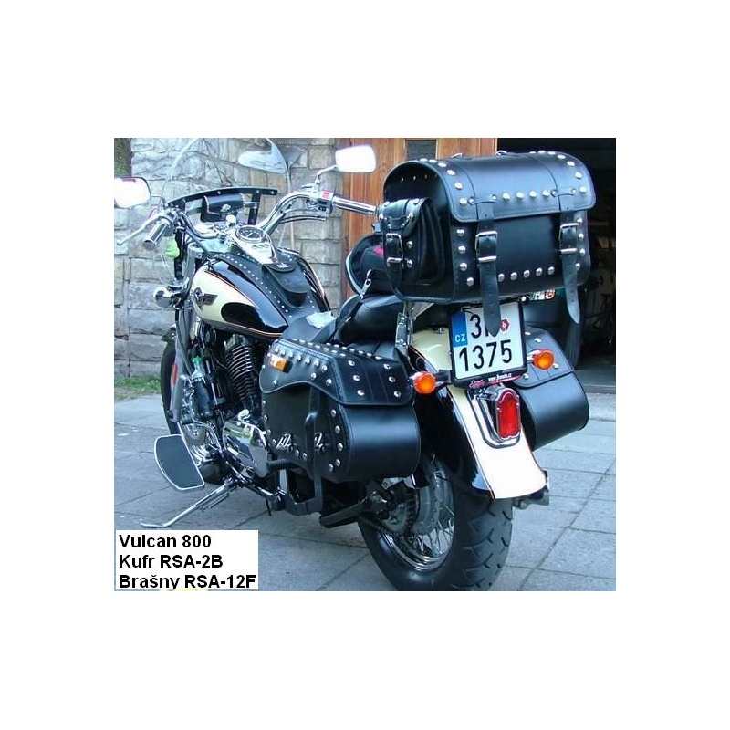 Kožený moto kufr na motorku Chopper RSA-2B