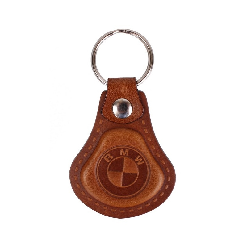 Llavero de cuero BMW marrón