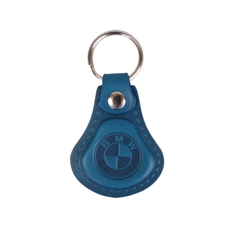 Llavero de cuero BMW azul