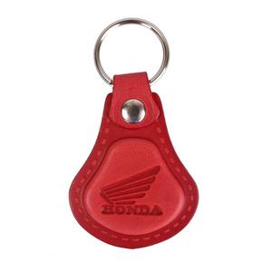 Llavero de piel Honda rojo