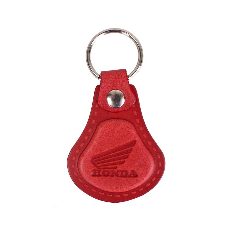 Llavero de piel Honda rojo