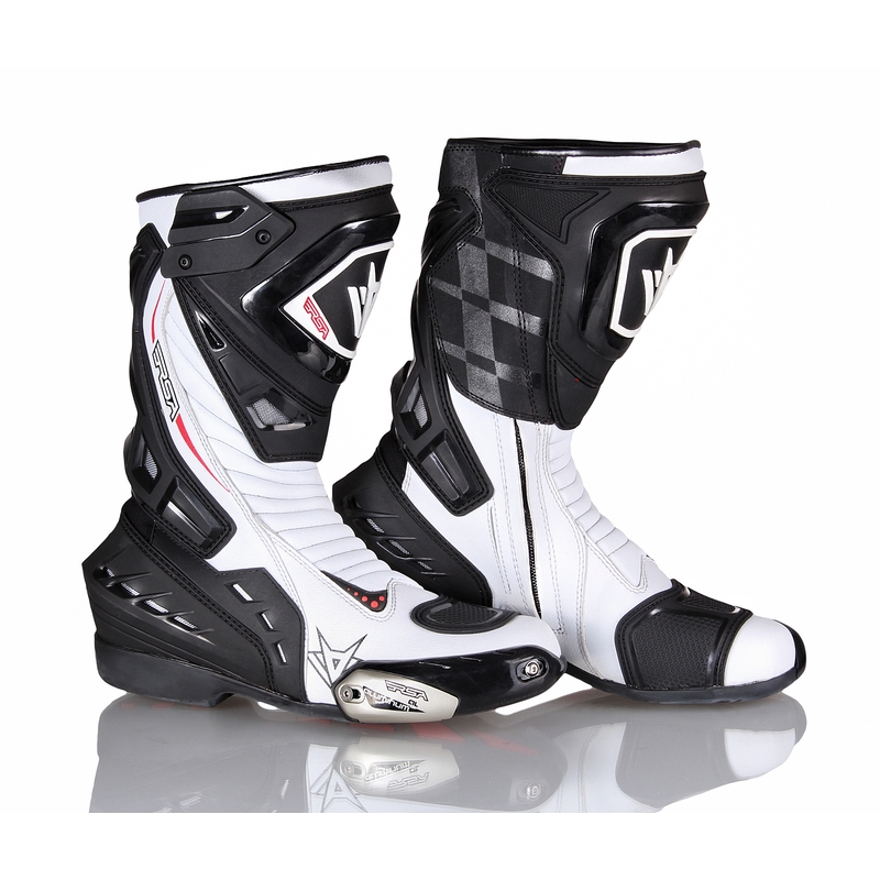 Botas de moto RSA GP-01 blancas y negras