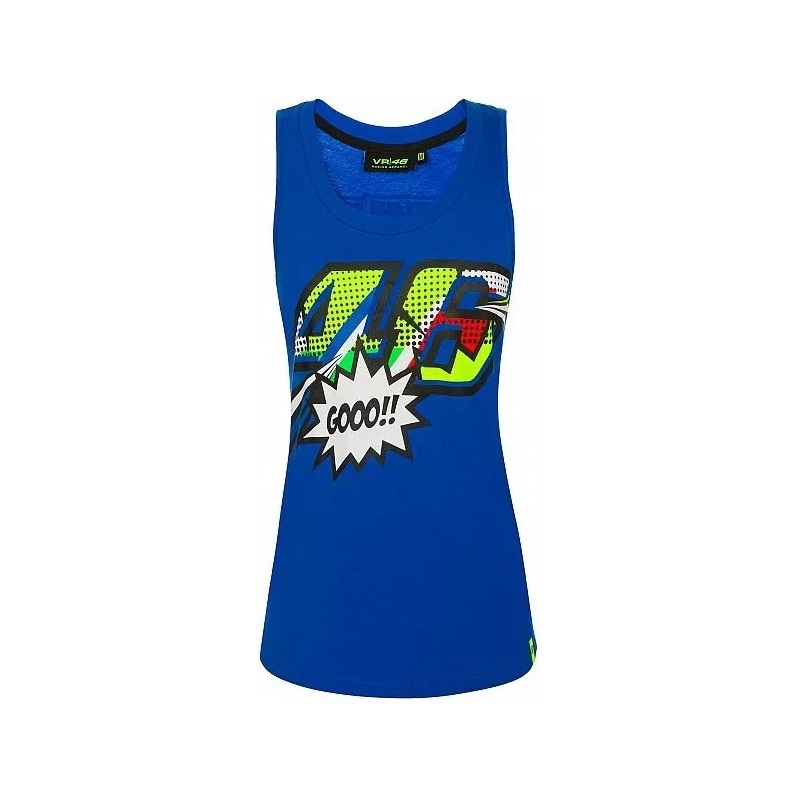 Camiseta de tirantes de mujer VR46 Valentino Rossi POP ART azul
