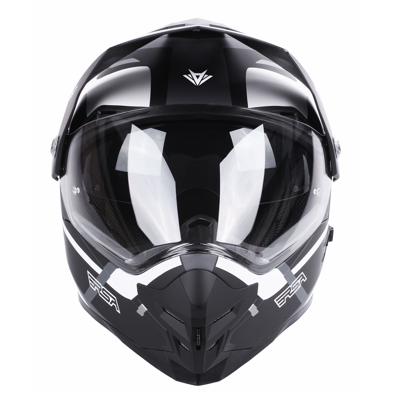 Casco de enduro RSA MX-01 EVO negro-blanco-gris liquidación