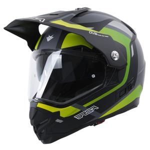 Casco de enduro RSA MX-01 EVO negro-gris-verde fluo
