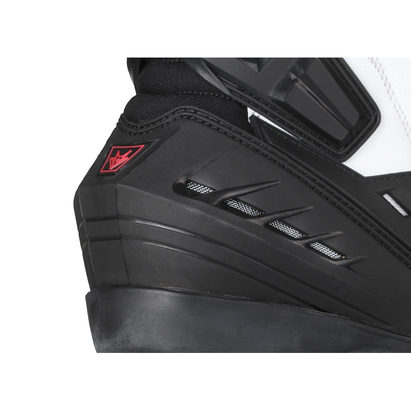 Botas de moto RSA GP-01 blancas y negras