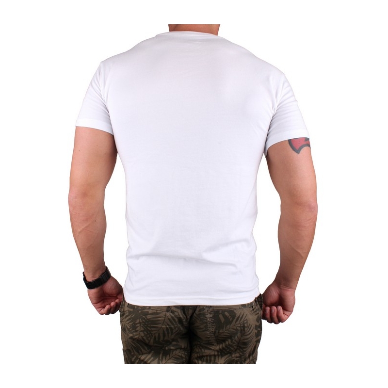 Camiseta s motivem MotoZem Ride your life blanca liquidación