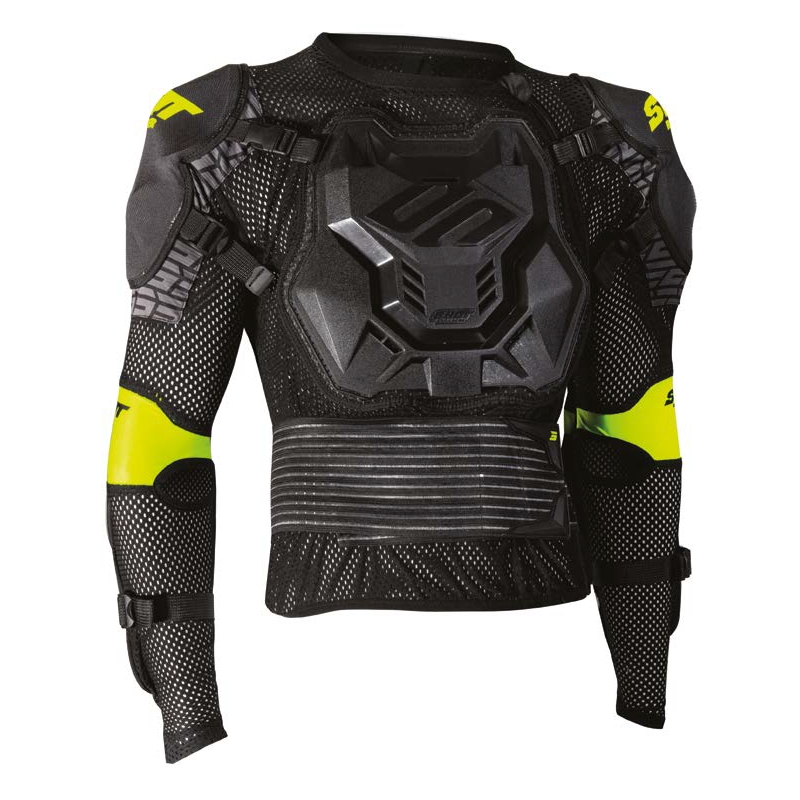 Protector corporal Shot Optimal 2.0 negro-amarillo fluorescente