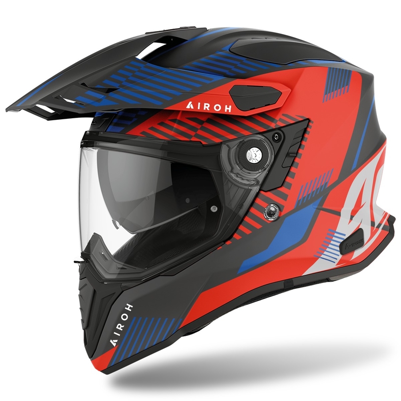 Enduro přilba Airoh Commander Boost 2022 modro-červená matná