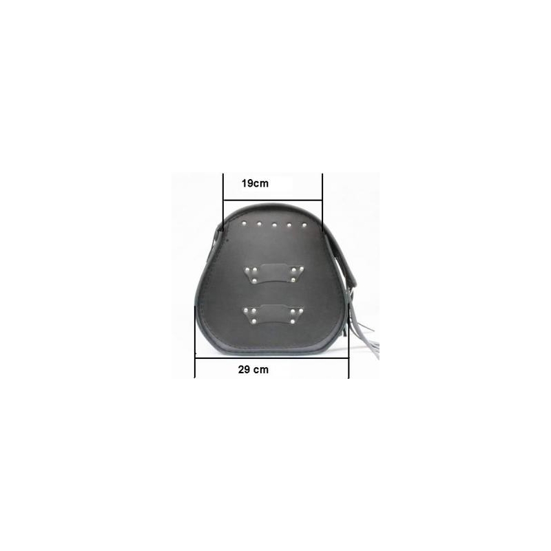 Maletín de cuero para moto Chopper RSA-9C - longitud 48