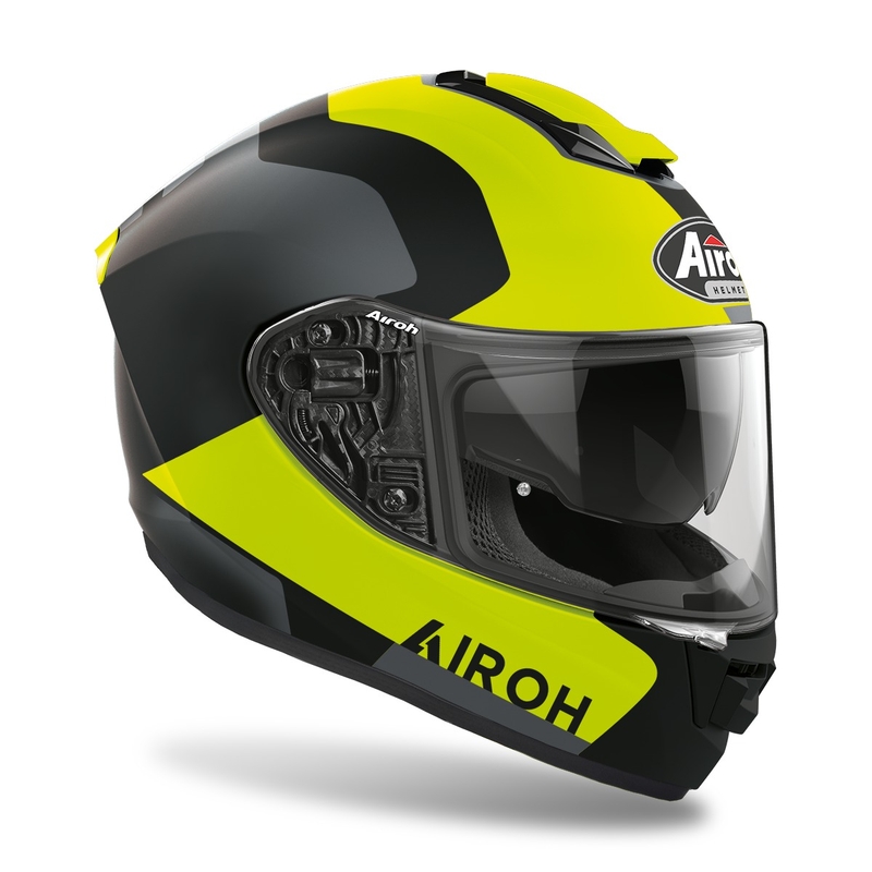 Casco integral de moto Airoh ST.501 Dock 2022 amarillo fluo mate liquidación