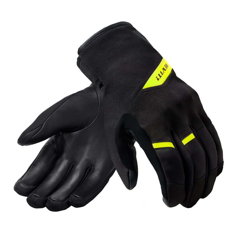 Guantes de moto Revit Grafton H2O negro-amarillo fluo